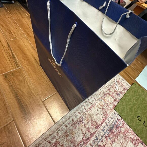 Swarovski Blue Empty Shopping/ Tote Bag In Great Shape! - Picture 5 of 5